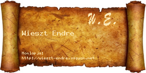 Wieszt Endre névjegykártya